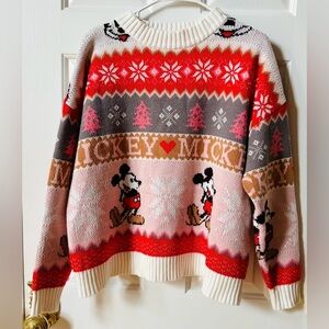 DISNEY FOREVER 21  Mickey Mouse Ugly Christmas Sweater Large